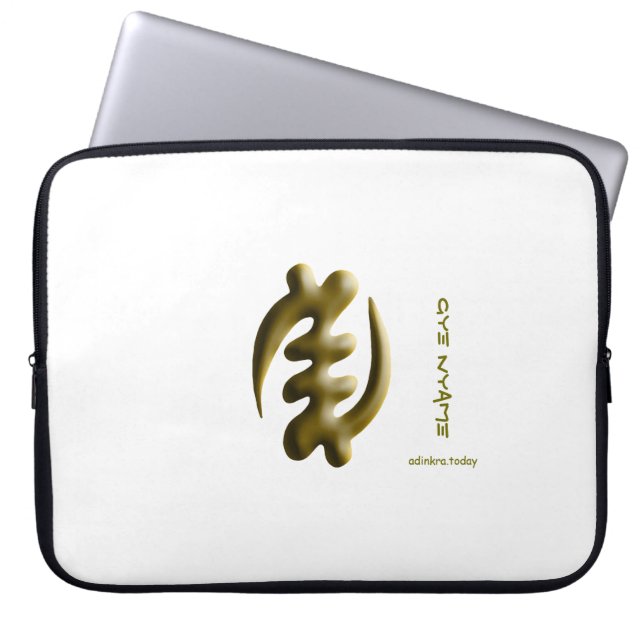 Adinkra - Gye Nyame Laptop Sleeve (Voorkant)