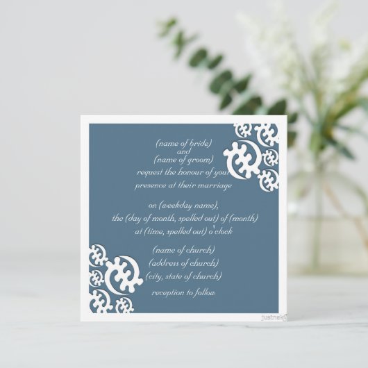 adinkra gye nyame (met uitzondering van God) blauw Kaart (Staand voorkant)