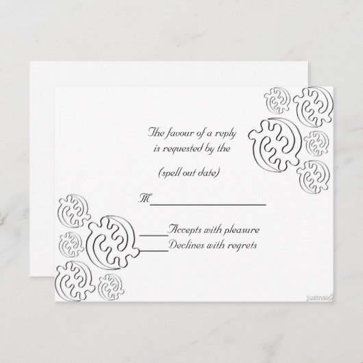 adinkra gye nyame (met uitzondering van God) iii r RSVP Kaartje (Voorkant / Achterkant)