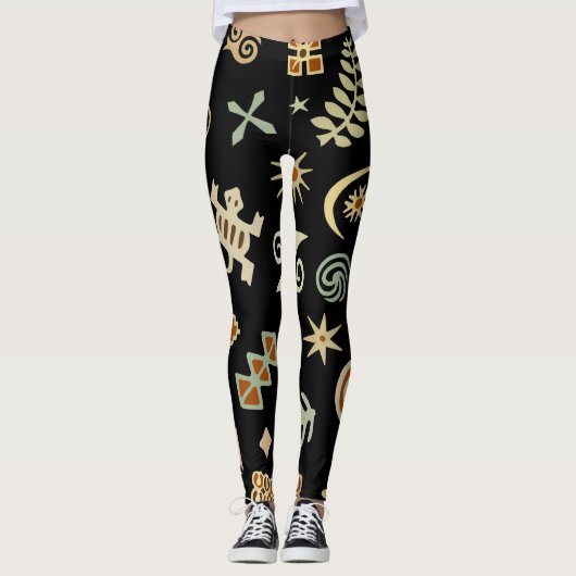 adinkra-Leggings in afrika Leggings (Voorkant)