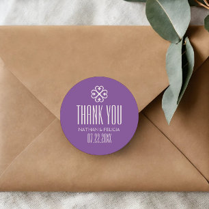 Adinkra Nyame Dua Symbool Lavendel Bruiloft Ronde Sticker