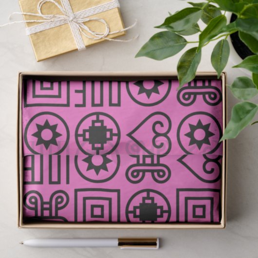 Adinkra Print Tissue Paper Tissuepapier (Geschenk)