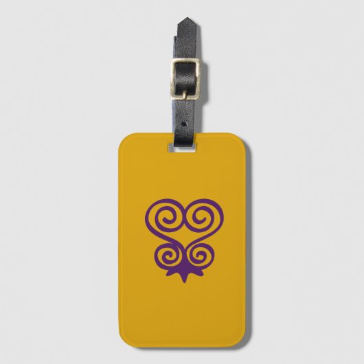 Adinkra (Sankofa) Bagagelabel (Voorkant (verticaal))