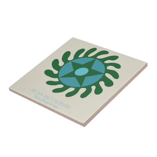 Adinkra Sesa Wo Suban - Nieuw begin Tegeltje (Zijkant)