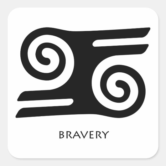 Adinkra Sticker – Kwatakye Atiko (Bravery & Valor) (Voorkant)