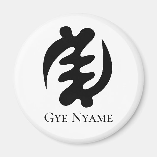 Adinkra Symbol GYE NYAME The Supremacy of God Magneet (Voorkant)