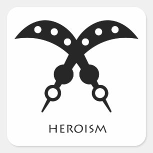 Adinkra Symbol Heroism ( Akofena ) Sticker