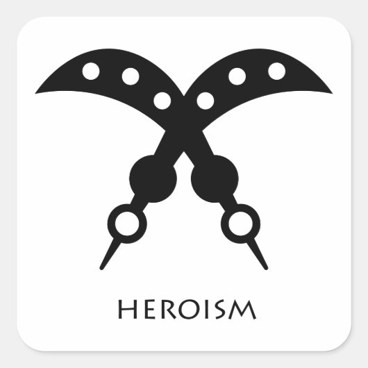 Adinkra Symbol Heroism ( Akofena ) Sticker (Voorkant)