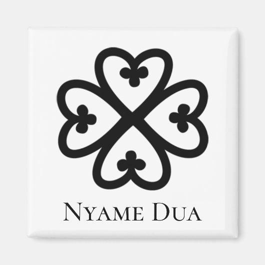 Adinkra Symbol NYAME DUA Power & Protection of God Magneet (Voorkant)