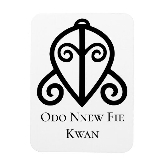 Adinkra Symbol ODO NNEW FIE KWAN Love... Magneet (Verticaal)