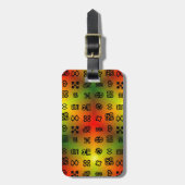 Adinkra-symbolen met Afrikaanse kleuren Bagagelabel (Voorkant verticaal)