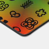 Adinkra-symbolen met Afrikaanse kleuren Bureaumat (Hoek)