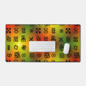Adinkra-symbolen met Afrikaanse kleuren Bureaumat (Keyboard & Muis)