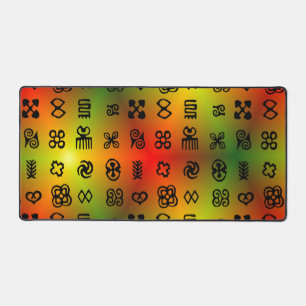 Adinkra-symbolen met Afrikaanse kleuren Bureaumat