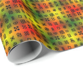 Adinkra-symbolen met Afrikaanse kleuren Cadeaupapier (Rol Hoek)