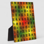 Adinkra-symbolen met Afrikaanse kleuren Fotoplaat (Zijkant)