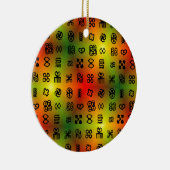 Adinkra-symbolen met Afrikaanse kleuren Keramisch Ornament (Rechts)