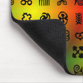 Adinkra-symbolen met Afrikaanse kleuren Muismat (Hoek)