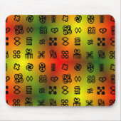 Adinkra-symbolen met Afrikaanse kleuren Muismat (Voorkant)