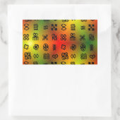 Adinkra-symbolen met Afrikaanse kleuren Rechthoekige Sticker (Tas)