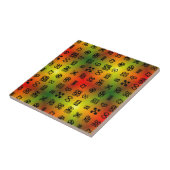 Adinkra-symbolen met Afrikaanse kleuren Tegeltje (Zijkant)