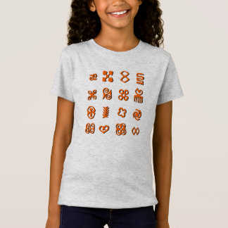 Adinkra-symbolen uit West-Afrika T-shirt