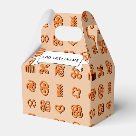 Adinkra Symbolen van West-Afrika Custom Name Bedankdoosjes (Achterkant)