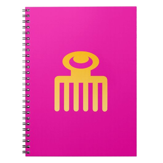 Adinkra Symbool (Beauty) Spiral Lined Notitieboek (Voorkant)