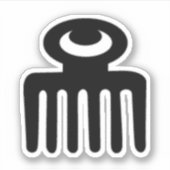 Adinkra Symbool (Beauty) Vinyl Sticker (Voorkant)