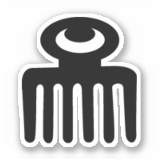 Adinkra Symbool (Beauty) Vinyl Sticker (Voorkant)