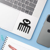 Adinkra Symbool (Beauty) Vinyl Sticker (Laptop met iPhone)