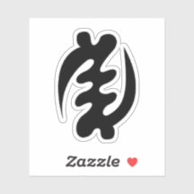 Adinkra-symbool (behalve God) Vinyl Sticker