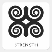 Adinkra Symbool Dwennimmen ( sterkte ) Sticker (Voorkant)