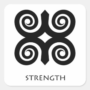 Adinkra Symbool Dwennimmen ( sterkte ) Sticker