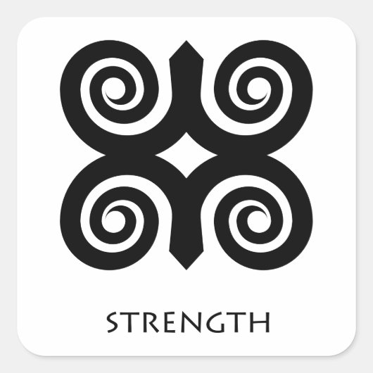 Adinkra Symbool Dwennimmen ( sterkte ) Sticker (Voorkant)