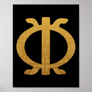Adinkra Symbool Ghana West-Afrikaanse etnische tro Poster