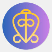 Adinkra-symbool (Kracht van Liefde) Sticker (Voorkant)