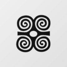 Adinkra Symbool (nederigheid) Venster Cling