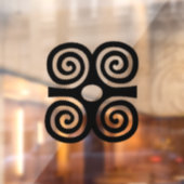 Adinkra Symbool (nederigheid) Venster Cling Raamsticker (Vel 2)
