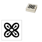 Adinkra Symbool (Overvloed) Rubberen stempel (Gestempeld)