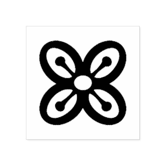 Adinkra Symbool (Overvloed) Rubberen stempel (Afrduk)
