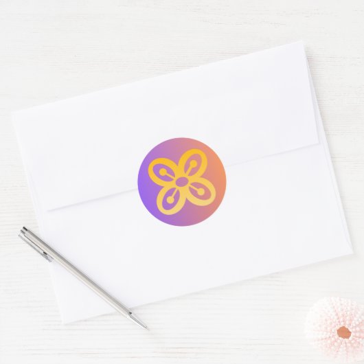 Adinkra Symbool (Overvloed) Sticker (Envelop)