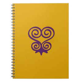 Adinkra Symbool (Sankofa) spiraalvormig gevoerd No Notitieboek