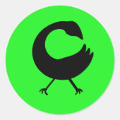 Adinkra-symbool (Sankofa-vogel) sticker (Voorkant)