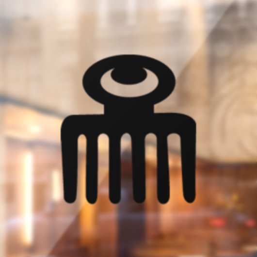 Adinkra Symbool (Schoonheid) Venster Cling Raamsticker (Vel 2)