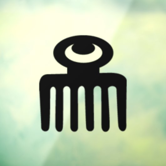 Adinkra Symbool (Schoonheid) Venster Cling Raamsticker (Vel 3)