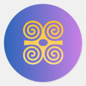 Adinkra Symbool (Sterkte) Sticker (Voorkant)