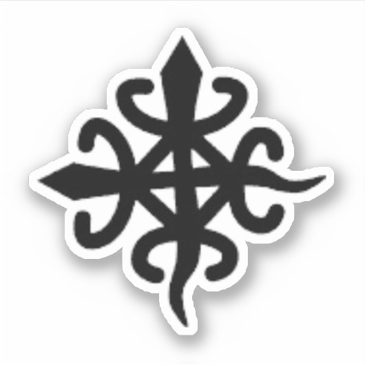 Adinkra Symbool (Unity) Vinyl Sticker (Voorkant)