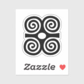 Adinkra Symbool Vinyl Sticker - Initiatief (Vel)