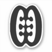Adinkra Symbool (Vriendschap) Vinyl Sticker (Voorkant)